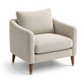 Moderner Polstersessel in Bouclé-Optik, Creme, 90 × 88 × 86 cm