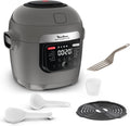 Frytkownica beztłuszczowa Moulinex, air fryer – YY5553FB, 6 l, Szary, funkcja grilla – Multicook Fry Multicook i fryer powietrza, 12 programów