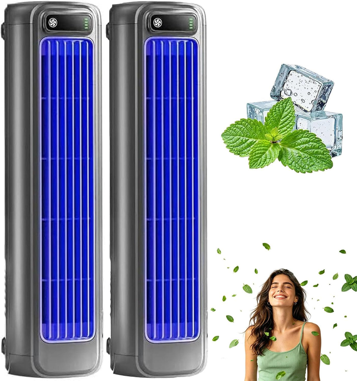 Klimatyzator przenośny Neckhaven, klimatyzator mobilny, Biały – Klimatyzator, przenośna, instalacja ścienna, licznik – tłumik, Kwiat * 2
