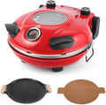 Grill klaif, 5 cm, 1200 W, Czerwony – piec do pizzy, Elektryczny, ceramiczne wnętrze, 2 strefy temperaturowe