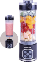 Blender POYOCOM, 739 ml – Szary, USB, praca bezprzewodowa, 4 programów – wymienne, bezprzewodowe, do smoothies