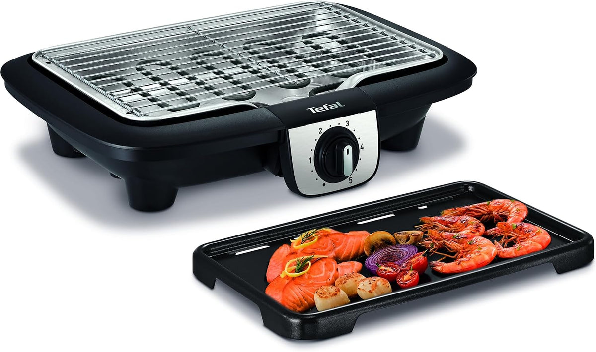 Tefal Grill, 2100 W – Szary, elektryczny, 2in1 Easy, Plancha – 2100 W 2en1