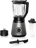 Bosch Blender, MMB6174SN, 1,5 l, 1.200 W – 30.000 obr./min, Czarny, kielichowy, 4-sercowy VitaPower – elektryczny mieszalnik