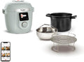 Elektryczne kuchenki wielozadaniowe Moulinex, CE96G310, 10 W, 6 l – Srebrny/Czarny, Wi-Fi, 2 w 1, Cookeo Wi-Fi 10 w 1
