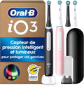 Obrót Oral-B – Różowy, Czarno-różowy, 4 Szczotki, Szczotki oral- B z elektrycznymi zębami iO 3 Duo