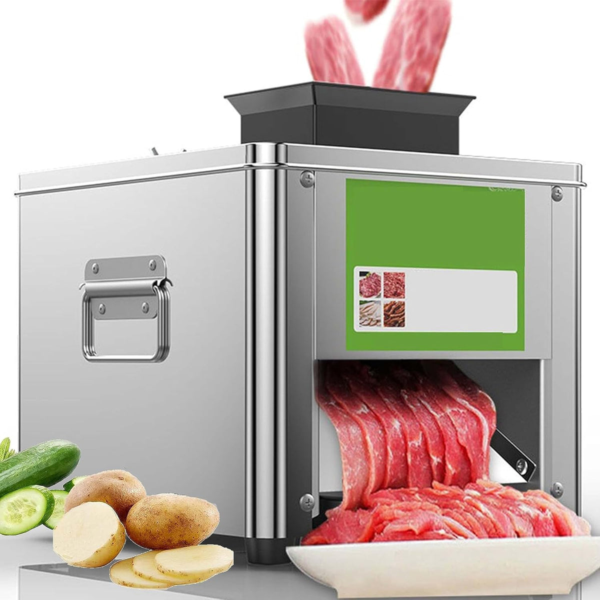 Krajalnica DPDZSW – 2 W, 2,5 mm, 200 kg, Czarny – 2 w 1, 330lb / H Elektryczny Band- Cut- Viand, Commercial Meat Cup