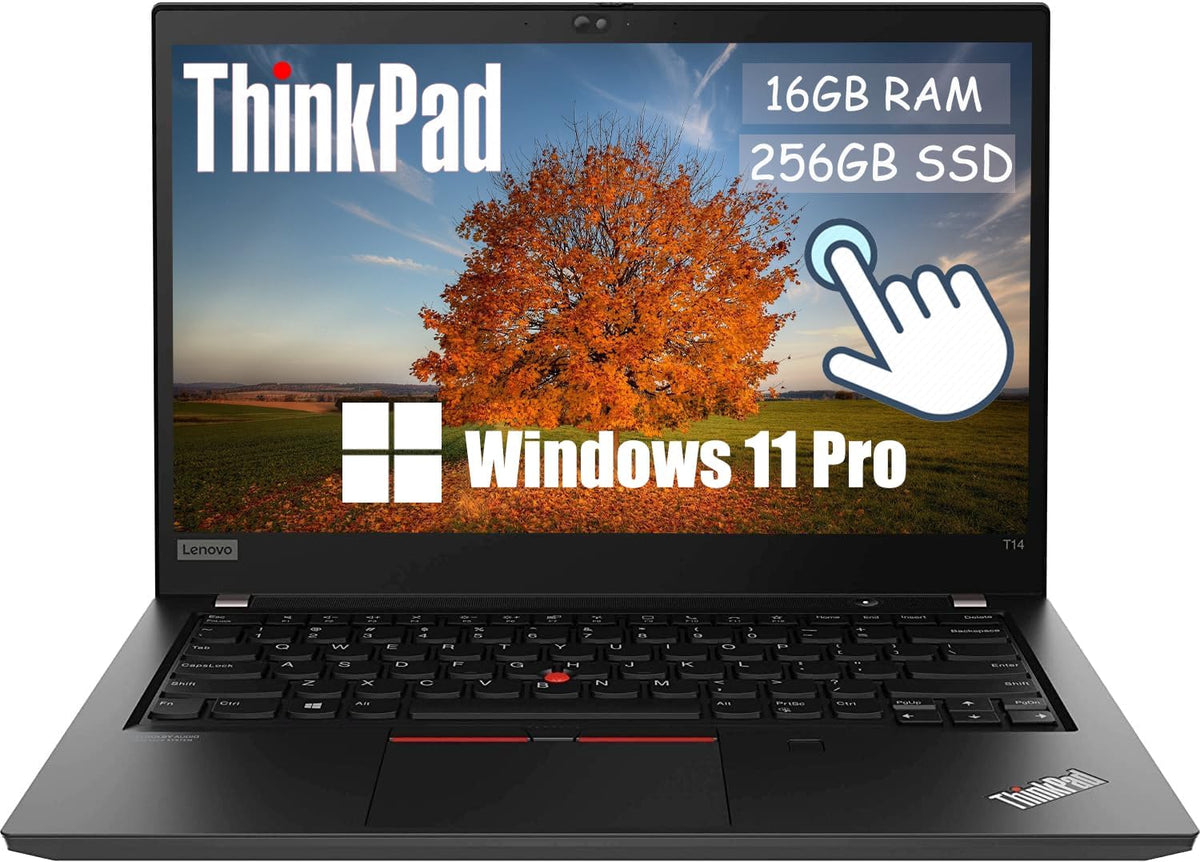 Renewed Laptopy konwencjonalne – T14, 14 cali, Czarny, Lenovo T14 i5- 10310U Laptop – dotyk, Full HD, profesjonalny, 16 GB RAM