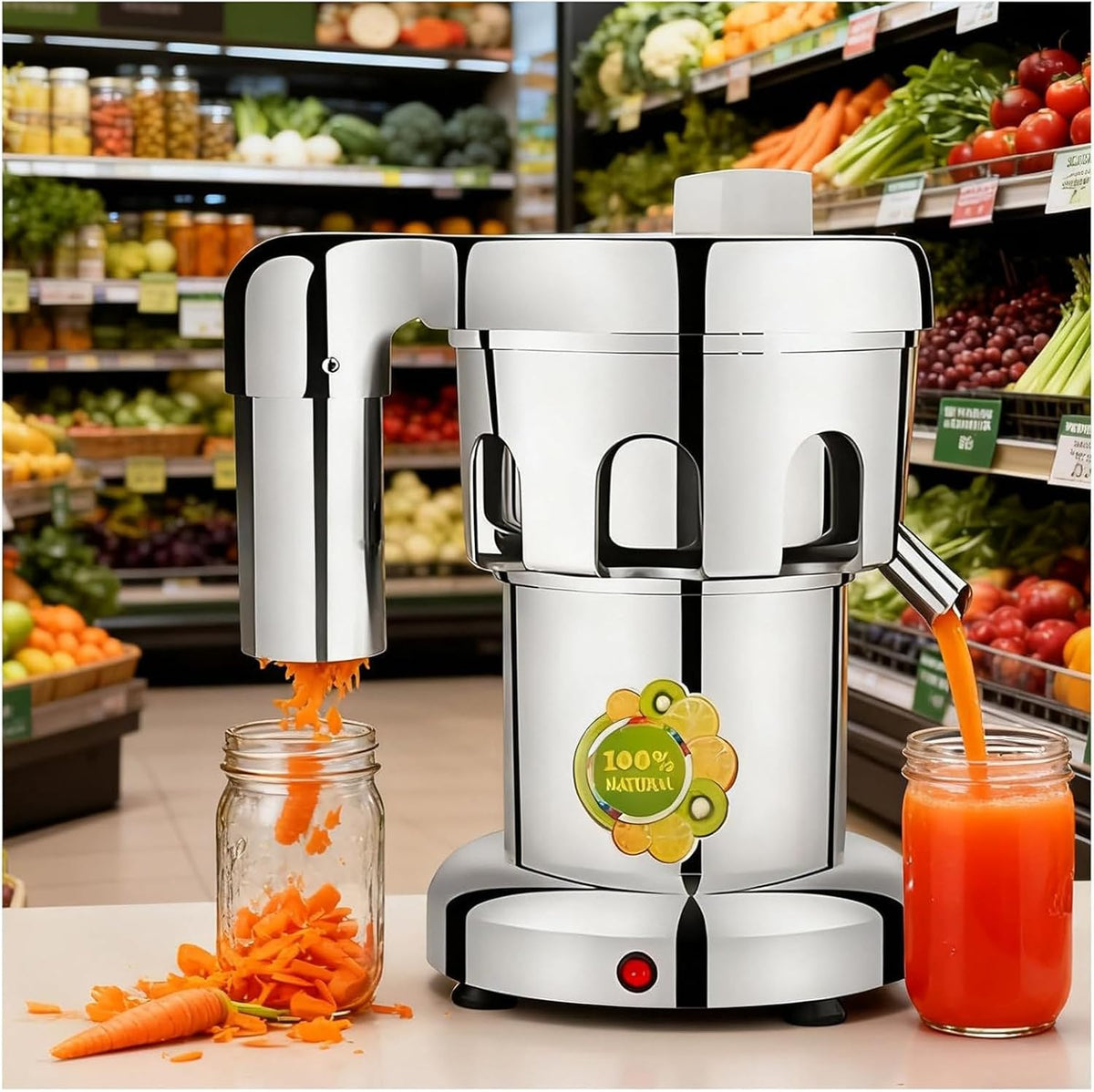 Wyciskarka wolnoobrotowa CYMYYDS, 370 W – 25 x 40 x 35 cm, 220 V, Czarny, sokowirówka – Wyciąg z soku, profesjonalna prasa cytrusowa i ekstraktor