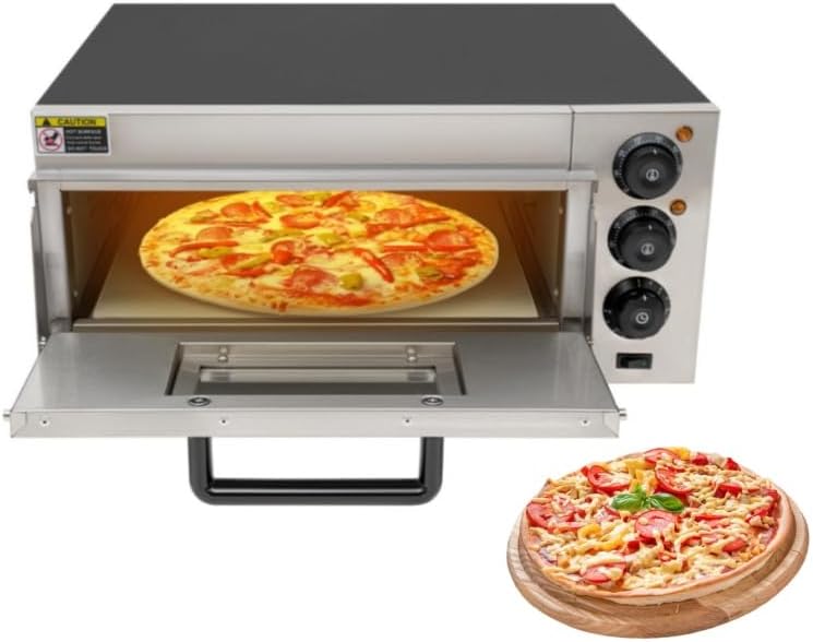 Taozhiyy Piec do pizzy, 5 cm – 2000 W, 220 V, Czarny / Srebrny, Piec elektryczny do pizzy – 57 x 47, 5 x 27, czarny