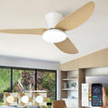 Caunmar Wentylator sufitowy, 100 cm, 60 W, 230 V – Biały, oświetlenie LED, pilot zdalnego sterowania, Wentylator – dekoracja salonu, tłumik