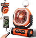 Wentylator stołowy Deepoter – Pomarańczowy, USB, pilot zdalnego sterowania, automatyczne wyłączanie – Wentylator 20, 000 mAh, przenośny, licznik czasu