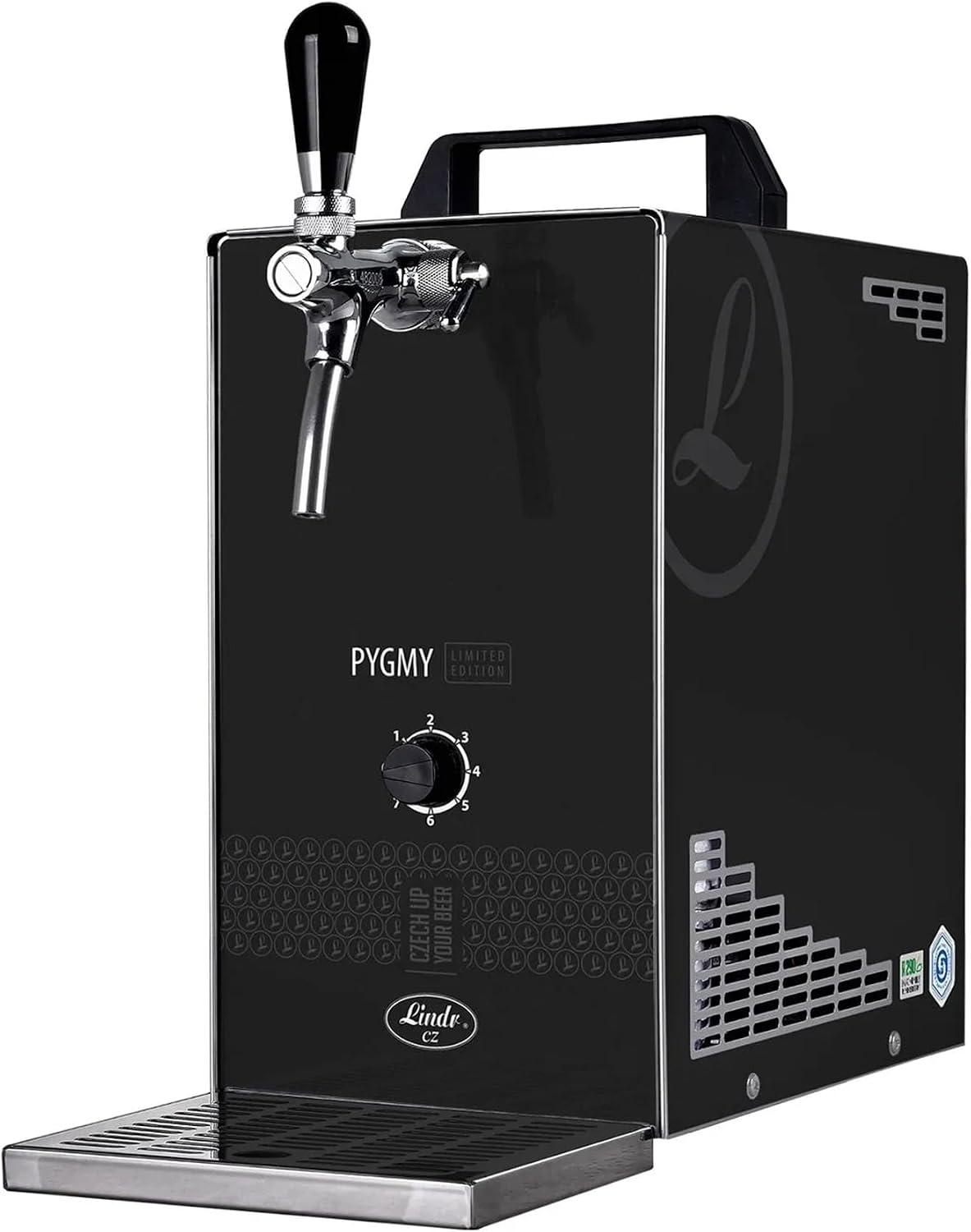 ich-zapfe.de Pogromcy piwa – 25/K, 35 l, 334 W, 230 V – Srebrny / Zielony, stal nierdzewna, 25 / K Chłodziarka, Pompa – 35 l / h, zieleń 25/K