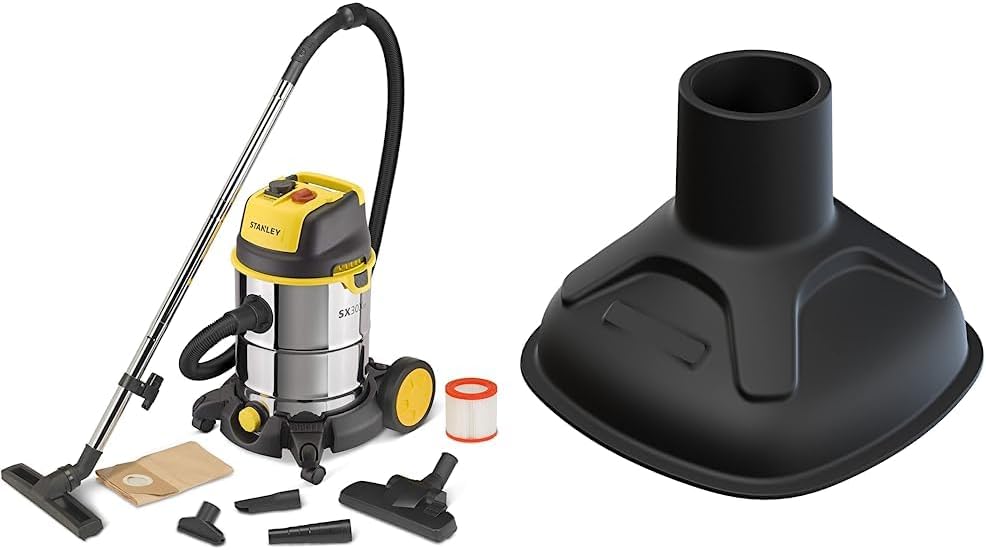 Stanley Odkurzacz, SXVC30XTDE – 30 l, 1600 W, Czarny, ssawka elektryczna