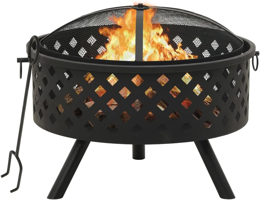 Ordellia Grzejnik elektryczny, 68 cm – Srebrny / Czarny, funkcja grilla, plener, grill – czarny