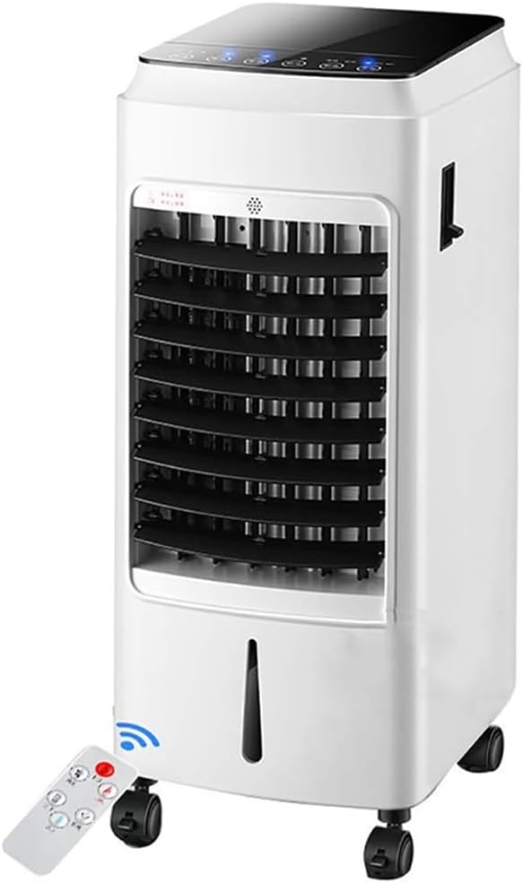 Klimatyzator przenośny, klimatyzator mobilny, 5 l – 7000 BTU, 24 cm, Czarny, oświetlenie LED – Klimatyzator, klasa A, zegar, 3 prędkości – oscylacja
