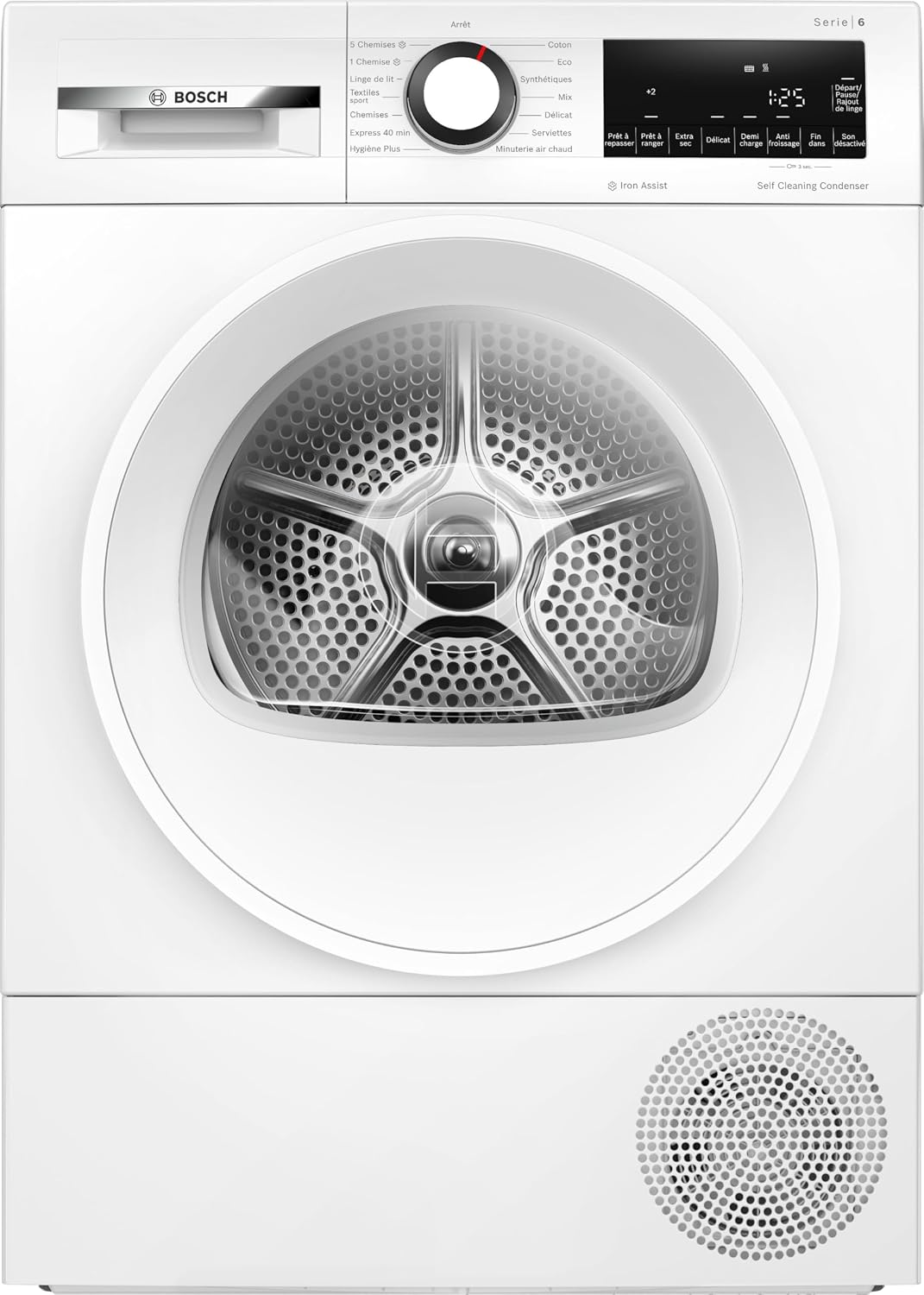 Bosch Suszarki z pompą ciepła, WQG24502EN, 8 kg, 84,2 cm – Biały, suszarka z pompą ciepła, WQG24502EN Suszarka, szybkie suszenie 40 minut – Seria 6