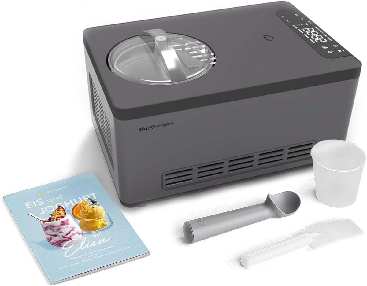 Springlane Kitchen Grzejnik elektryczny, 0 l – 220 W, 42,2 x 28.2 x 27.2 cm, Srebrny, stal nierdzewna