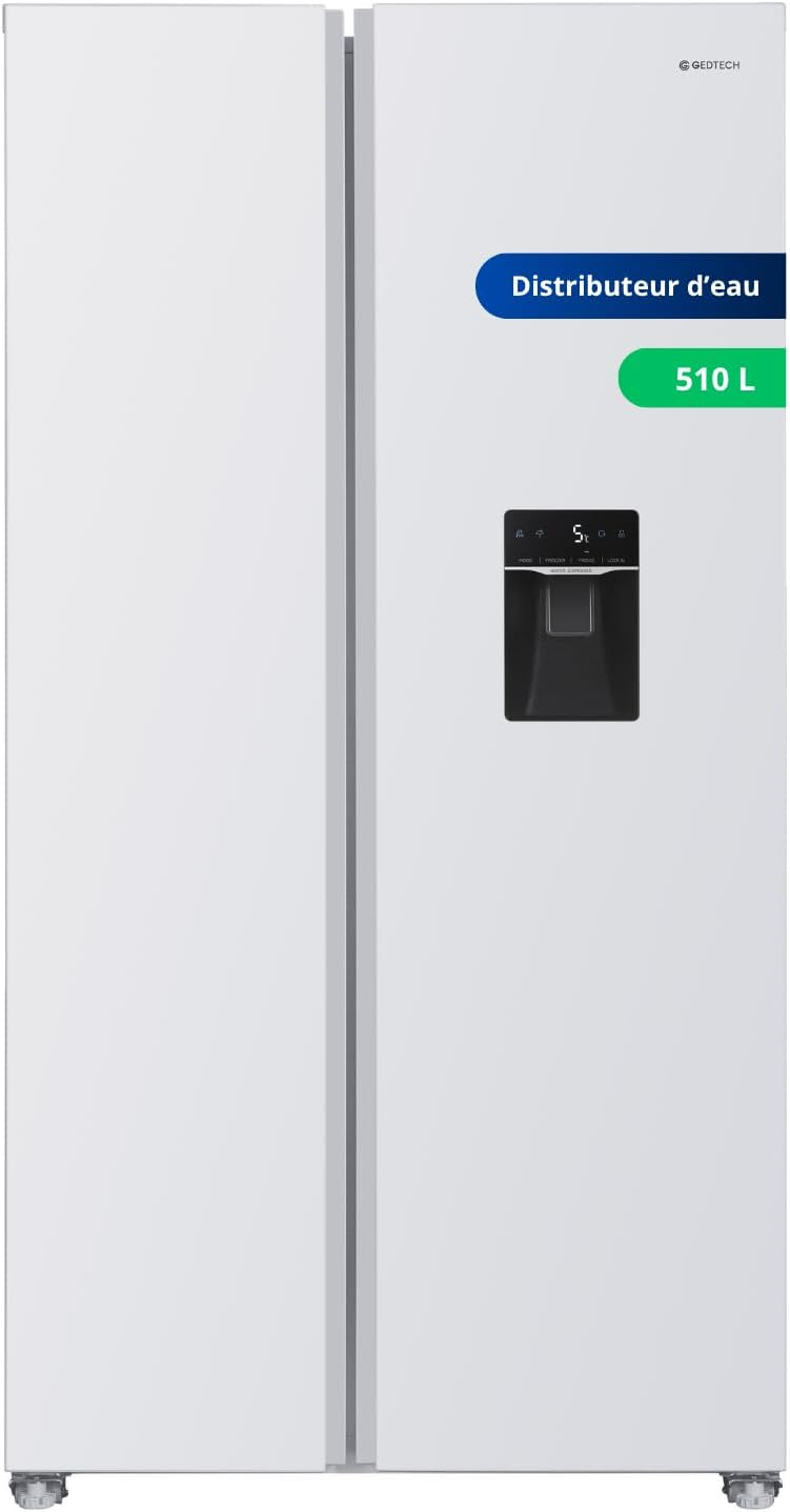 Lodówka GEDTECH, GSBS510, 510 l – Biały, No Frost, GSBS510 WH, 324 l + 181 l – American GSBS510 WH 510 l