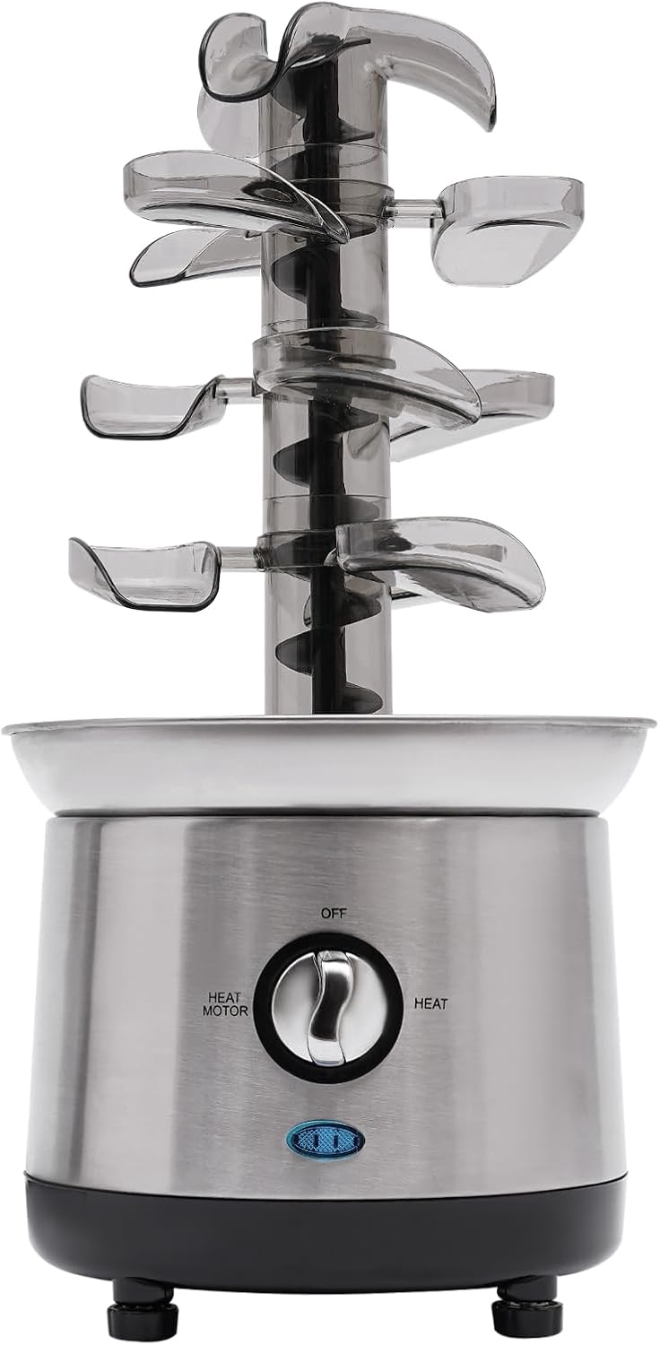 Fontanny i fondue z czekolady Aohuada – 1,2 l, 0,3 g, Czarny, stal nierdzewna