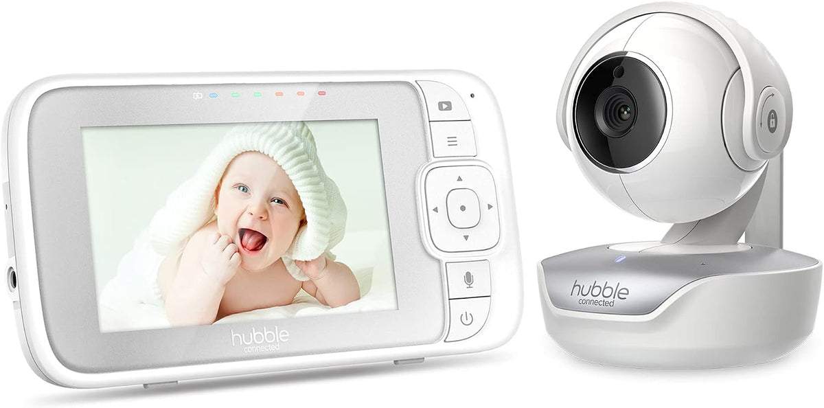 HUBBLE CONNECTED Monitory wideo, 300 m, Czarny, Babyphone – sensor, kamera, monitor wideo dla dzieci, 3 cala