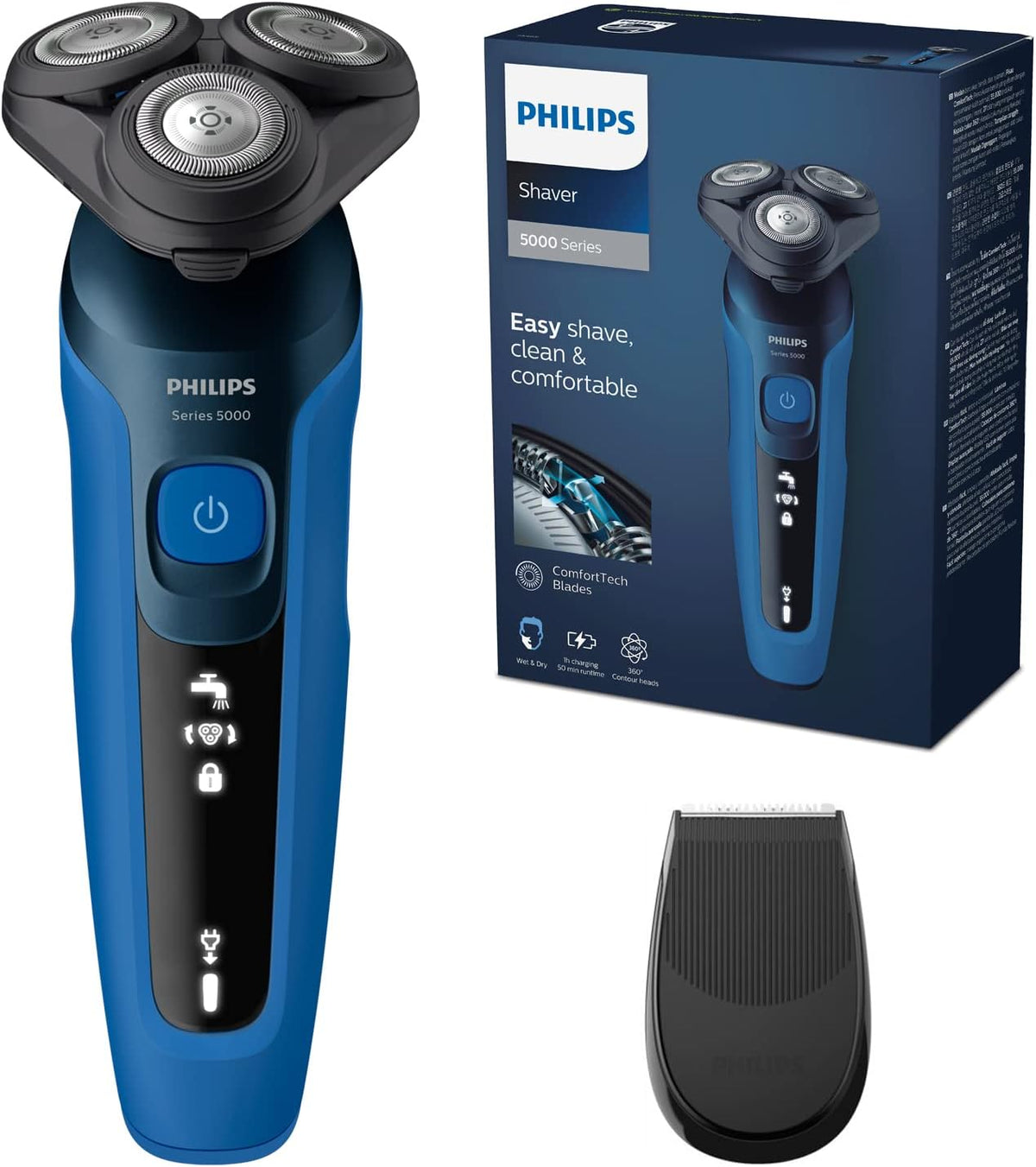 PHILIPS Ostrokrzew paragwajski, S5466, Czarny – Series 5000 S5466 / 18 Golarka, płyta IPS S5466/18
