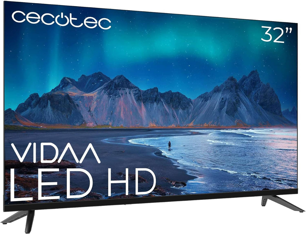 Cecotec Telewizor Smart TV, ALH50032, 32 cale – 16 W, Czarny, oświetlenie LED, USB – Wi-Fi, telewizor, ALH50032. Inteligentny, Dolby Audio System