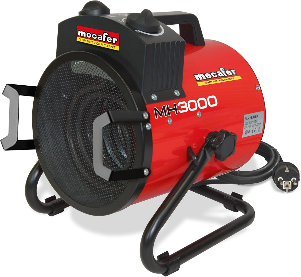 Grzejniki wlotowe Mecafer, MH3000, 3000 W – Czarny, Mekafer Ogrzewanie budowlane 3000 W