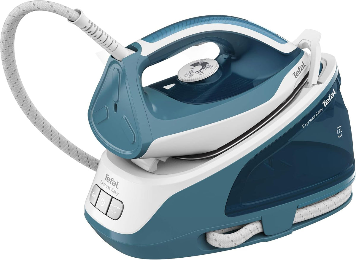 Tefal Generator pary, SV6131, 5.8 bar, 350 g – 1,7 l, Niebieski / Biały, Express Easy para Plant, do automatycznego zamykania