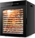 Suszarka do żywności Kwasyo – 900 W, Srebrny / Czarny, Wszystkie czarne, Kwasio Dehydrater Food 12 Stali nierdzewnej Płyty