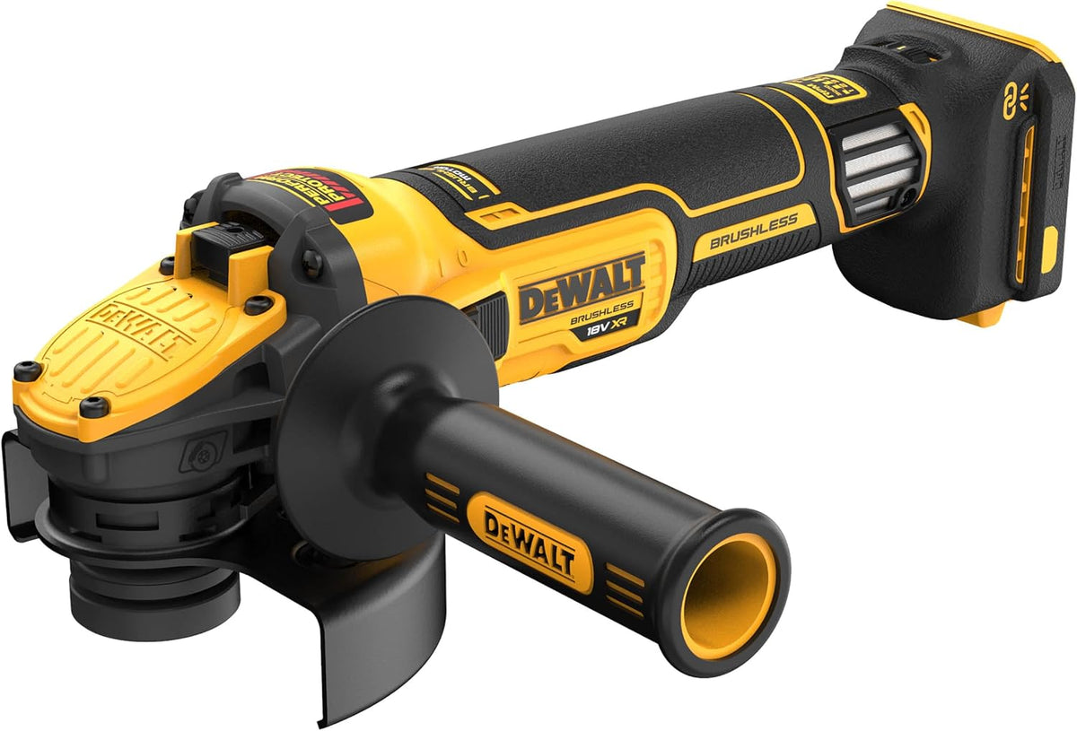 DEWALT Szlifierki kątowe, DCG409VSNT-XJ – 18 V, 125 mm, 93 dB, Żółty/Czarny – szlifierka