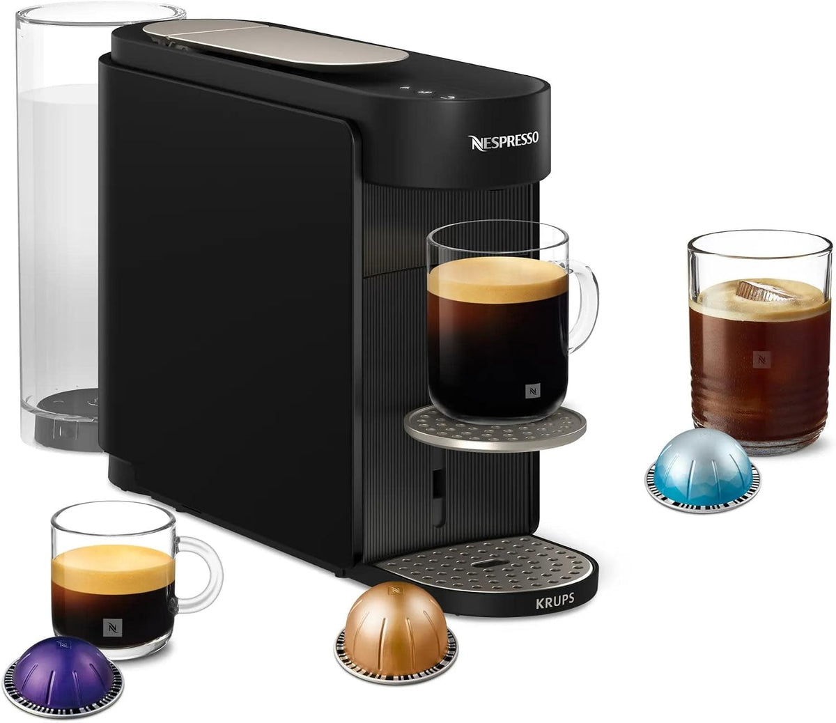 Nespresso Maszyny do kawy i espresso, YY5859FD – 1.4 l, Czarny / Srebrny, YY5859FD Kapsułka Maszyna, KRUPS Kapsułka Maszyna VERTUO UP czarny