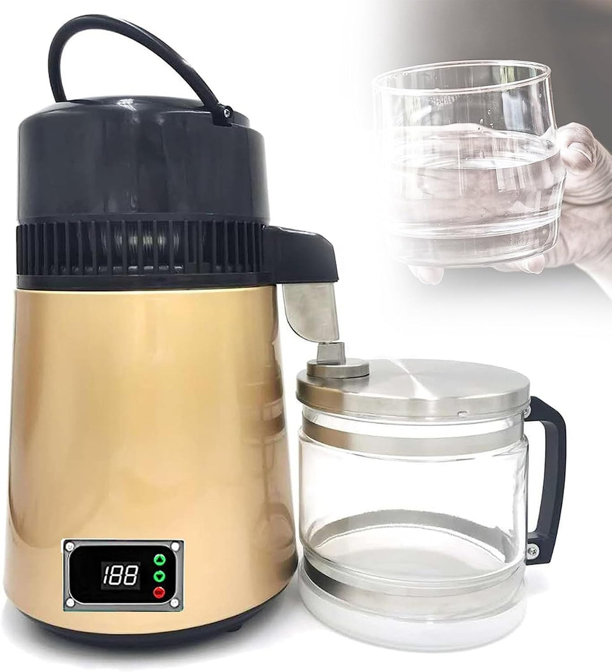 MZBDYYF Filtr do wody, system filtracji wody, 220 v – 750 W, 1 l, Biały, 220 v przeciwdestylator – Filtr, do domu przeciw-220 v comptoir-220 v