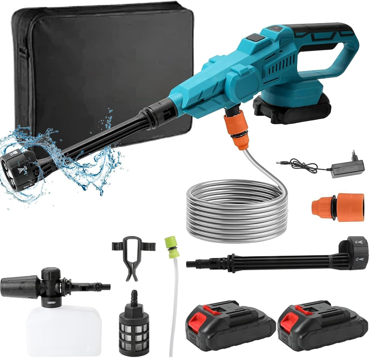 Myjka ciśnieniowa UOEONR, myjka wysokociśnieniowa, 3500 W, 18 V – 100 bar, Szary, praca bezprzewodowa, Makita Wysokie czyszczenie ciśnieniowe