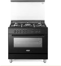 De'Longhi Kuchenki z piekarnikiem, 90 cm – 83 l, 1400 W, Czarny, kuchenka z piekarnikiem – Z 'Longhi piekarnik elektryczny, 5 palników