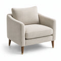 Moderner Polstersessel in Bouclé-Optik, Creme, 90 × 88 × 86 cm