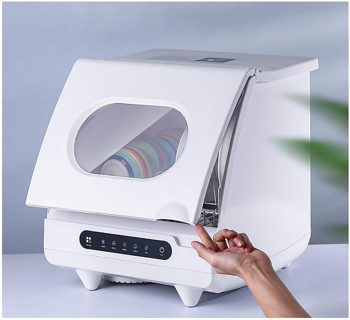 Zmywarka, 1200 W, Czarny – 5 programów, dotyk, inteligentny automatyczny design, do użytku domowego
