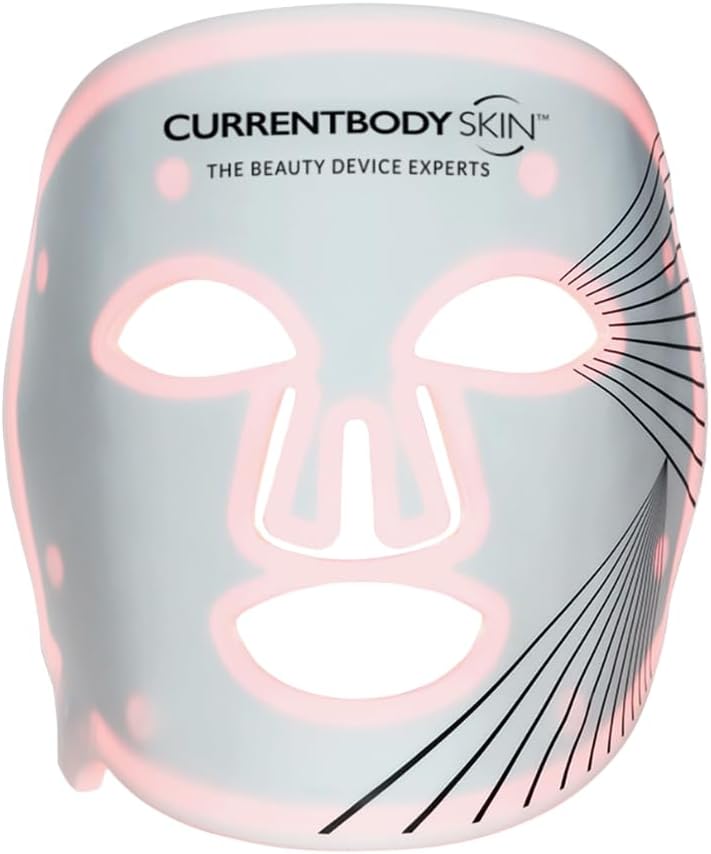 Maski CurrentBody – 4 mm, Czerwony, oświetlenie LED, automatyczne wyłączanie – Czerwony lakier, LED terapii twarzy maska