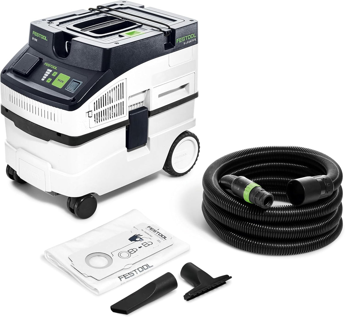 Festool Odkurzacze wody i kurzu, 15.15 l – Czarny, Próżnia CT 15.15 l, dotyk, 5 poziomów mocy