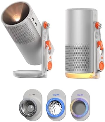 Projektor XGIMI, 1080P – 6 W, Bluetooth, Wi-Fi, Google 1080P Smart TV – 360 ° Rotation, MoGo 4 Mini 1080P + Pakiet 3 kreatywnych filtrów magnetycznych