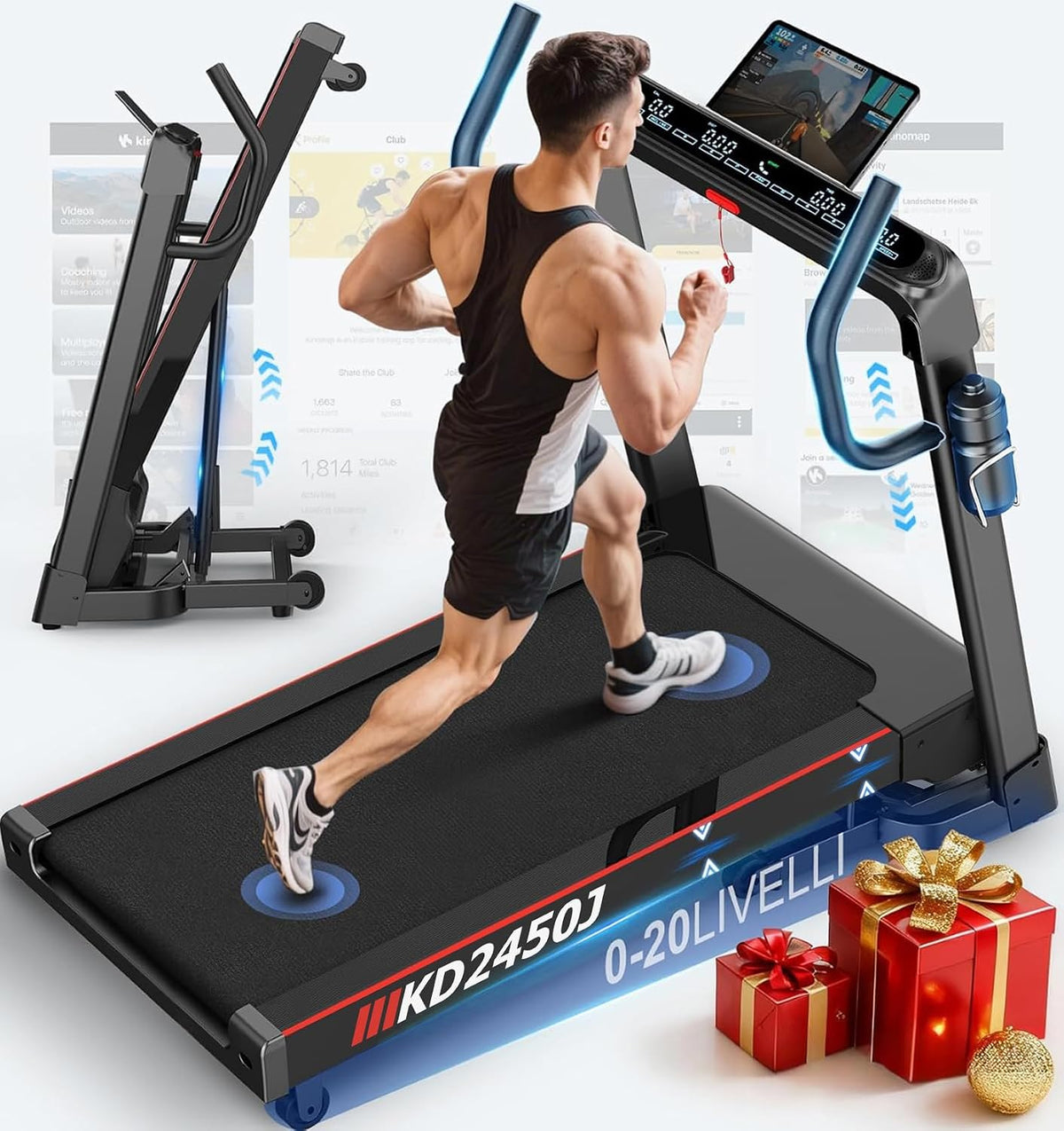 Decorcn Mata wyścigowa, 7CV, 180 KG, 45,5 cm – Czarny, składana konstrukcja, oświetlenie LED, Bluetooth – Model 7CV 1- 18km, Ładowanie 180 KG