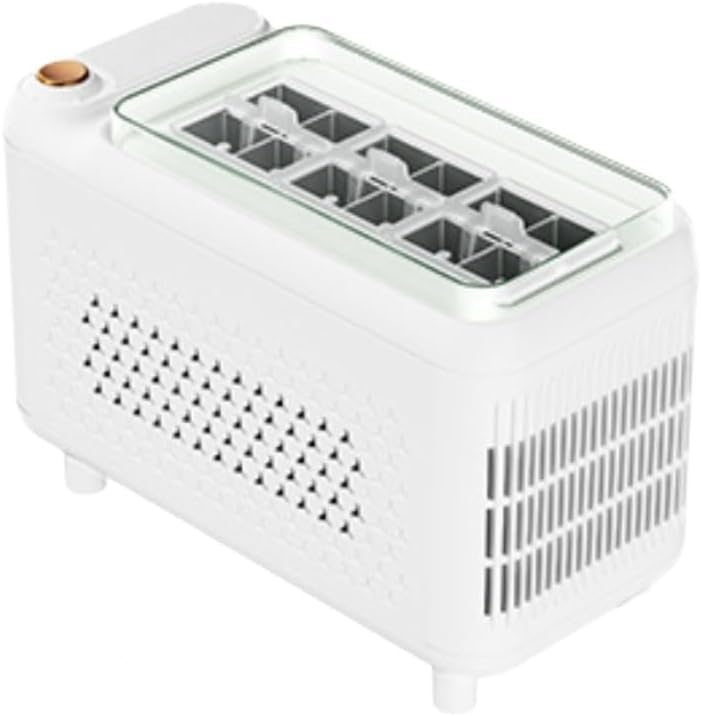 Kostkarka do lodu Jotekonoby, maszyna do lodu – 12 V, 20 x 9,6 x 13,5 cm, Biały, przenośne – kemping, łódź z nadwoziem ABS, szybkie chłodzenie