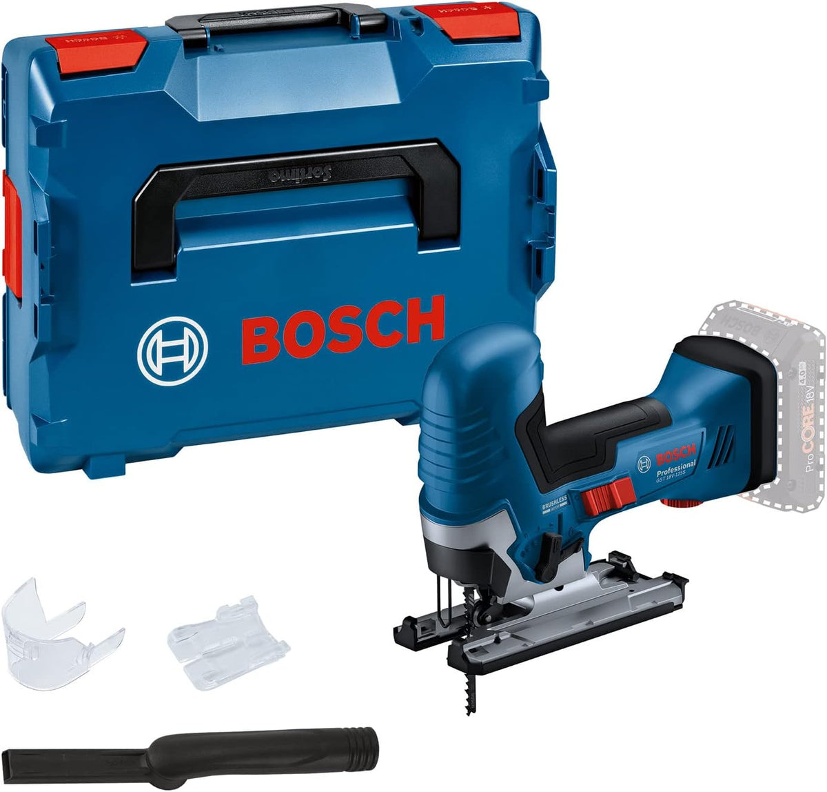 Piły skokowe Bosch Professional – V-125, 18 V, Czarny, praca bezprzewodowa – Bosch profesjonalny Bosch 18 V 18 V- 125 zestaw d 'aspiration