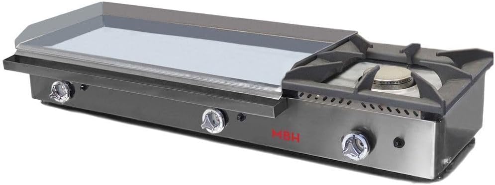 Grill MBH - MAQUINARIA BAR HOSTELERÍA, 800 x 400 mm, 143 g – 8,9 kW, Czarny, metal