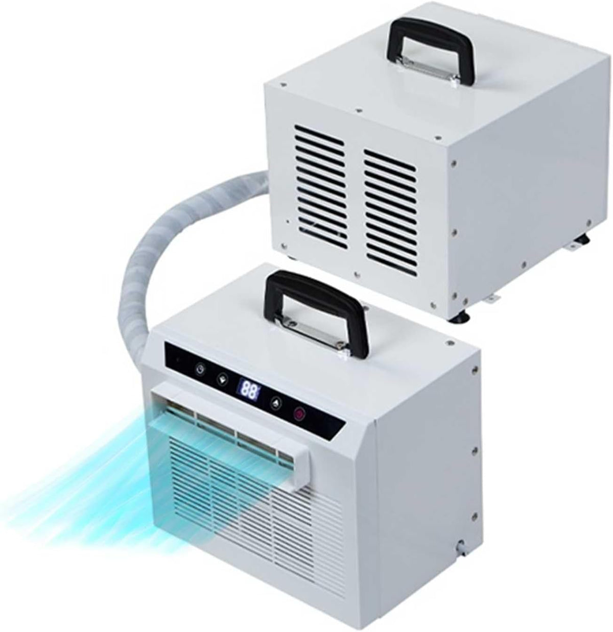 Klimatyzator przenośny YXHGNNS, klimatyzator mobilny – 1300 W, 240 V, 3000 BTU, Biały – USB, klimatyzator split, do użytku na zewnątrz, minutnik