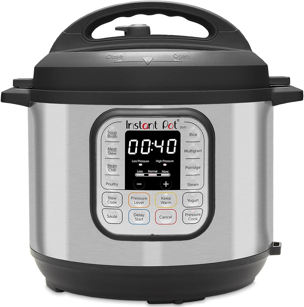 Instant Pot Szybkowary, 8 l – Czarny/Srebrny, Duo 80 Wolnowar
