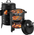 Hocamel Grill, 36,6 x 8 cm – Brązowy, termometr, kemping, drewno – palenie i gotowanie