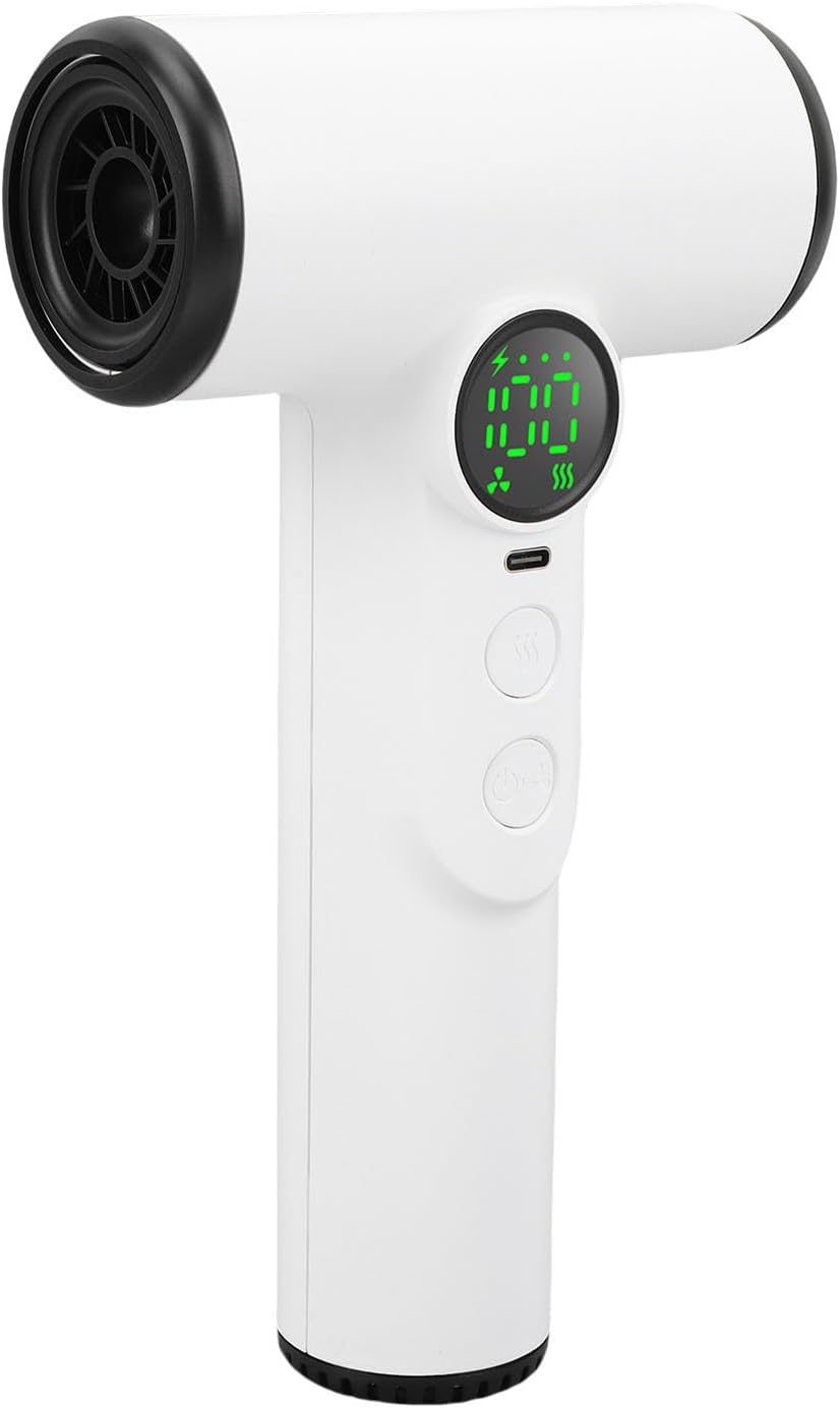 Suszarka do włosów Bewinner, 200 W, 5 V – Czarny, USB, praca bezprzewodowa, Bateria – Przenośne, 3 prędkość, Profesjonalne, Kemping – Wireless