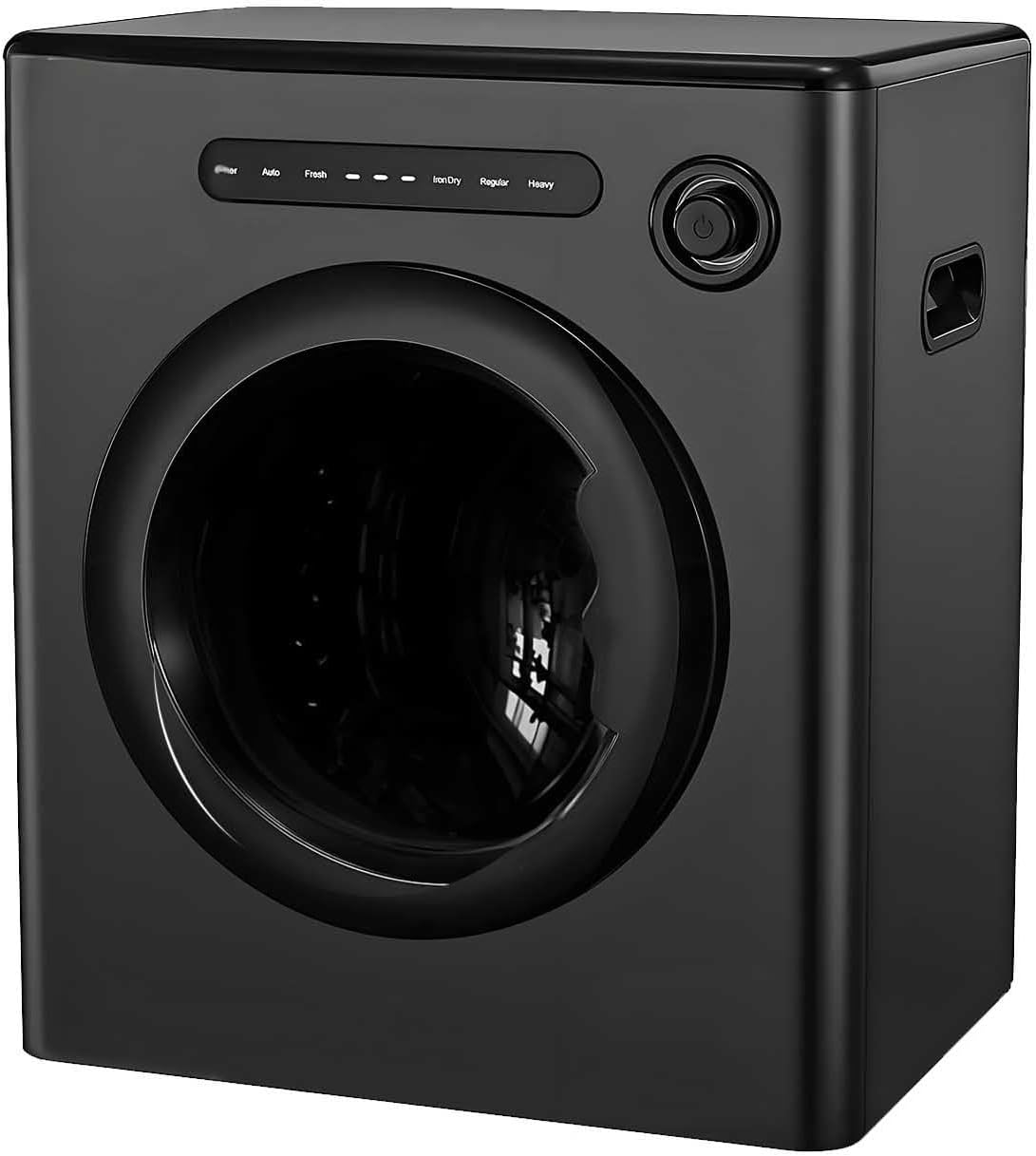 aromaoveite Pralka, 800 W, 4 kg, 50 x 42 x 60 cm – Czarny, suszarka z pompą ciepła, susząca, suszarka – przenośna, czarna