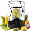 Mikser SHUMIAO, 2200 W – 110 V, 2000 ml, Czarny, oświetlenie LED – timer, blender kielichowy, profesjonalny, cichy – 17000 TR / Min, Bol 70 Oz
