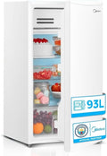 Minilodówka Midea – mała lodówka, 93 l, Biały, kompresor – Zamrażarka, tłumik, kemping